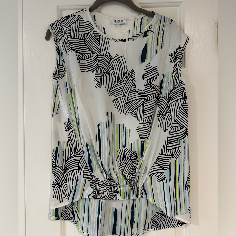 Silk geometric blouse